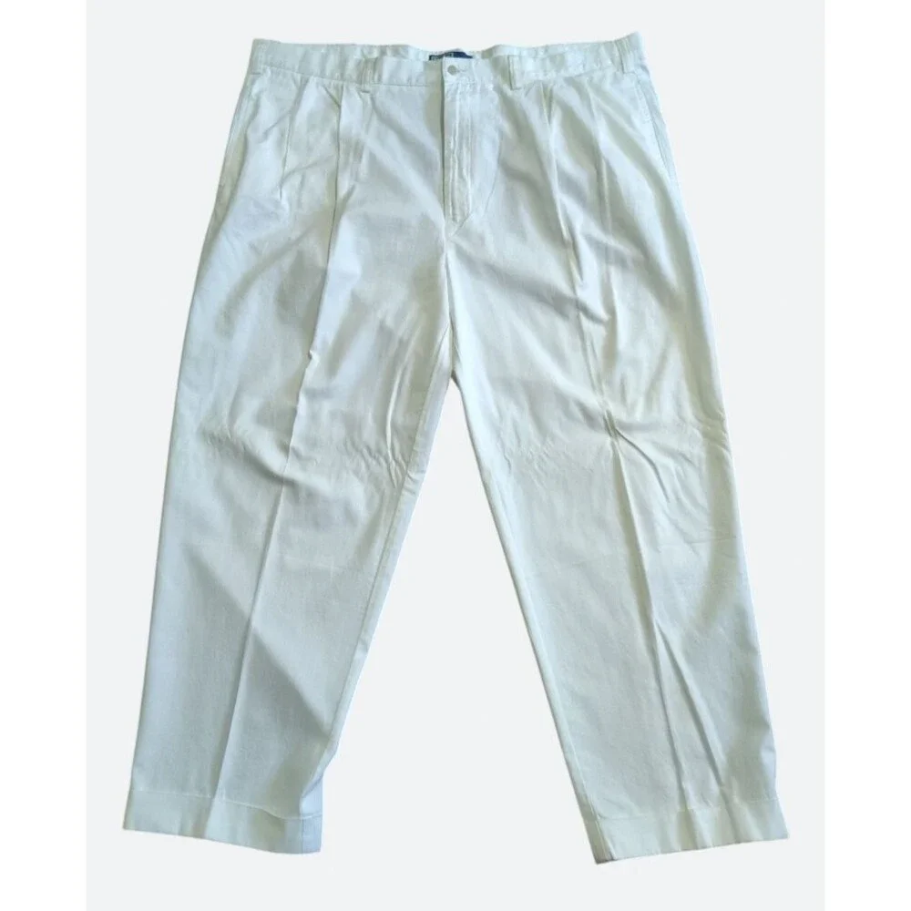 Polo Ralph Lauren Men's Hammond Pant Lightweight Cotton Chino White Size 46x30